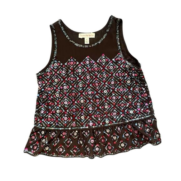 Anthropologie Carnation Lily Lily Rose Embellished Sleeveless Top - Size M - Picture 1 of 8